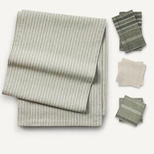 Hearth & Hand Magnolia 4pc Textured Stripe Table Runner‎ & Paper Napkin Set 2023